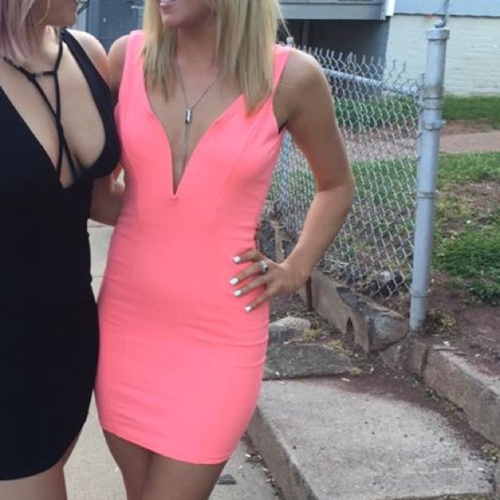 Super Cute Hot Pink Body Con Dress